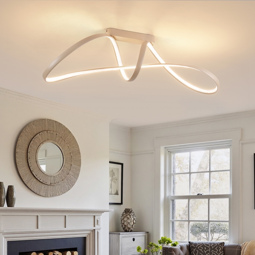 Brilagi - Dæmpbar LED-plafondlampe TWISTER LED/60W/230V 3000-6000K beige + fjernbetjening