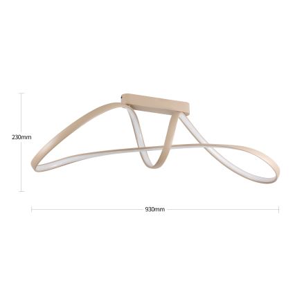 Brilagi - Dæmpbar LED-plafondlampe TWISTER LED/60W/230V 3000-6000K beige + fjernbetjening