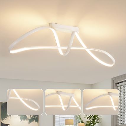 Brilagi - LED dæmpbar loftlampe TWISTER LED/60W/230V 3000-6000K hvid + fjernbetjening