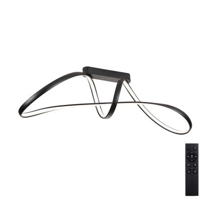 Brilagi - LED dæmpbar overflademonteret loftlampe TWISTER LED/60W/230V 3000-6000K sort + fjernbetjening