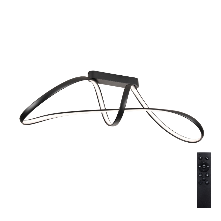 Brilagi - LED dæmpbar overflademonteret loftlampe TWISTER LED/60W/230V 3000-6000K sort + fjernbetjening