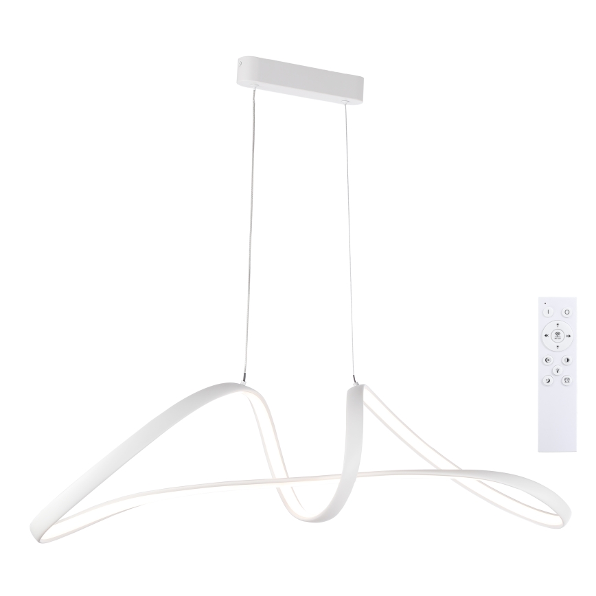 Brilagi - LED dæmpbar pendel på wire TWISTER LED/60W/230V 3000-6000K hvid + fjernbetjening