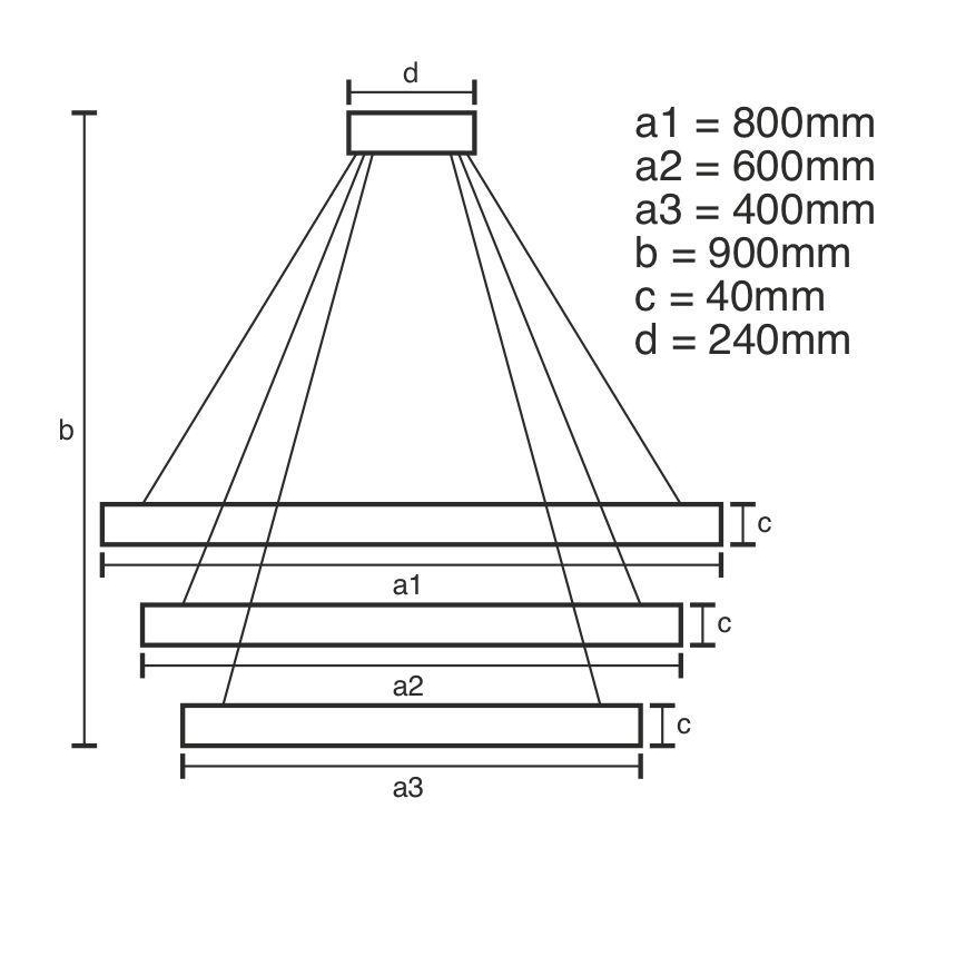 Brilagi - LED-dæmpbar pendel på wire CIRCLE LED/125W/230V 3000–6500K Ø 80 cm sort + fjernbetjening