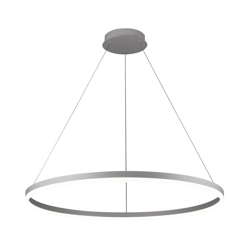 Brilagi - LED-dæmpbar pendel med wireophæng CIRCLE LED/55W/230V 3000-6500K Ø 80 cm hvid + fjernbetjening