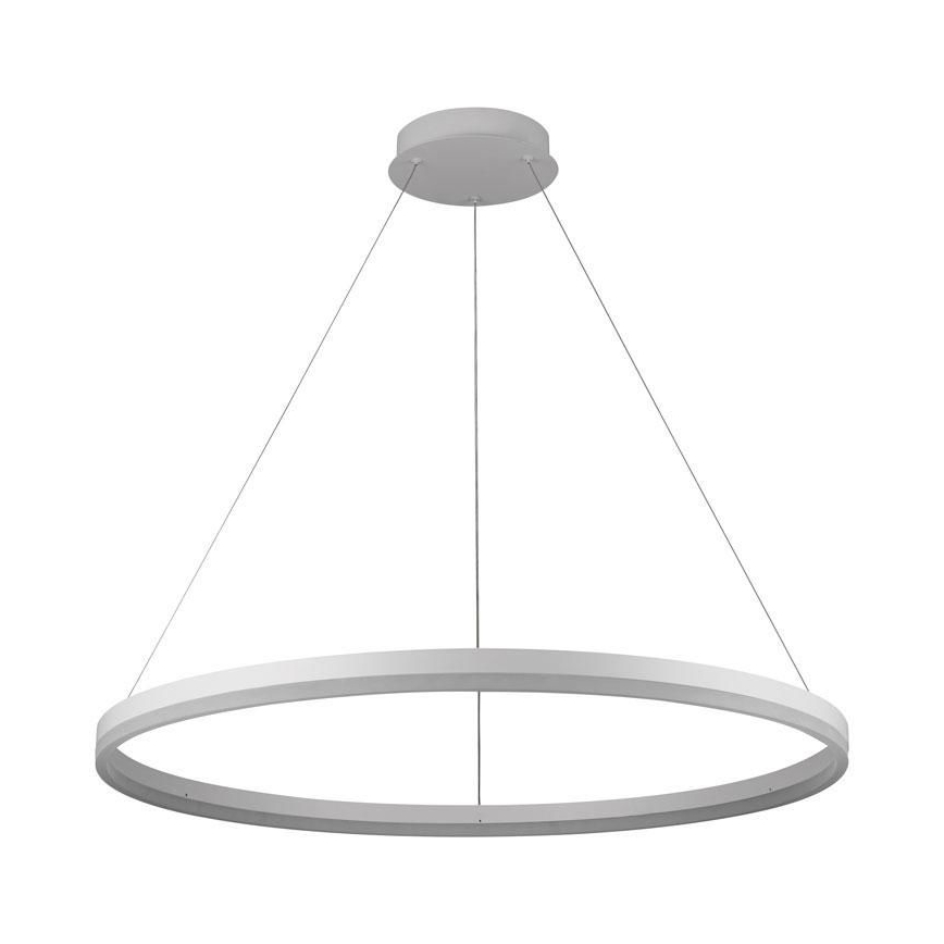 Brilagi - LED-dæmpbar pendel med wireophæng CIRCLE LED/55W/230V 3000-6500K Ø 80 cm hvid + fjernbetjening