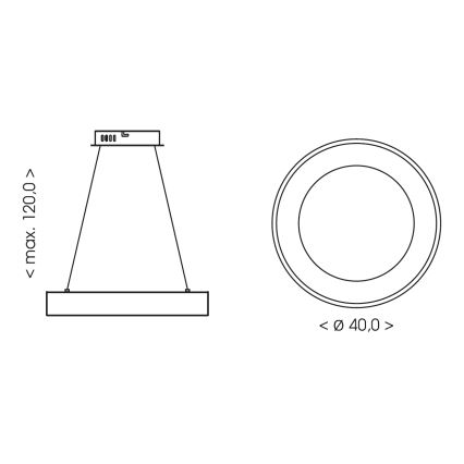 BRILAGI - Dæmpbar LED-pendel på wire FALCON II LED/67W/230V 3000-6500K Ø 40 cm beige + fjernbetjening