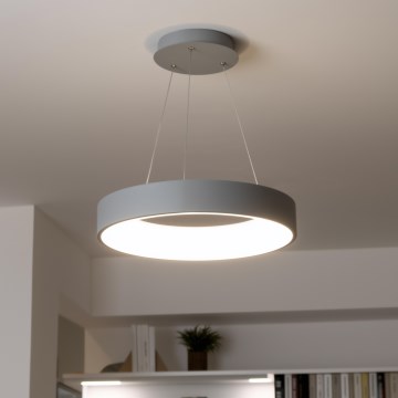 Brilagi - LED-dæmpbar pendel med wire FALCON LED/40W/230V 3000–6500K Ø 45 cm grå + fjernbetjening