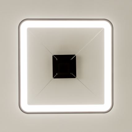 Brilagi - LED dæmpbar pendel på wire FALCON SLIM LED/50W/230V 3000-6500K 50x50 cm sort + fjernbetjening