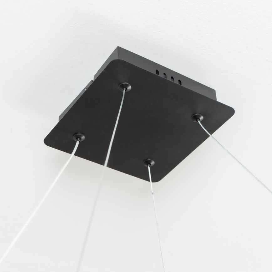 Brilagi - LED dæmpbar pendel på wire FALCON SLIM LED/50W/230V 3000-6500K 50x50 cm sort + fjernbetjening