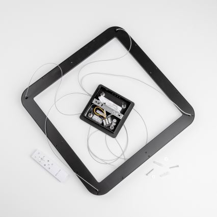 Brilagi - LED dæmpbar pendel på wire FALCON SLIM LED/50W/230V 3000-6500K 50x50 cm sort + fjernbetjening