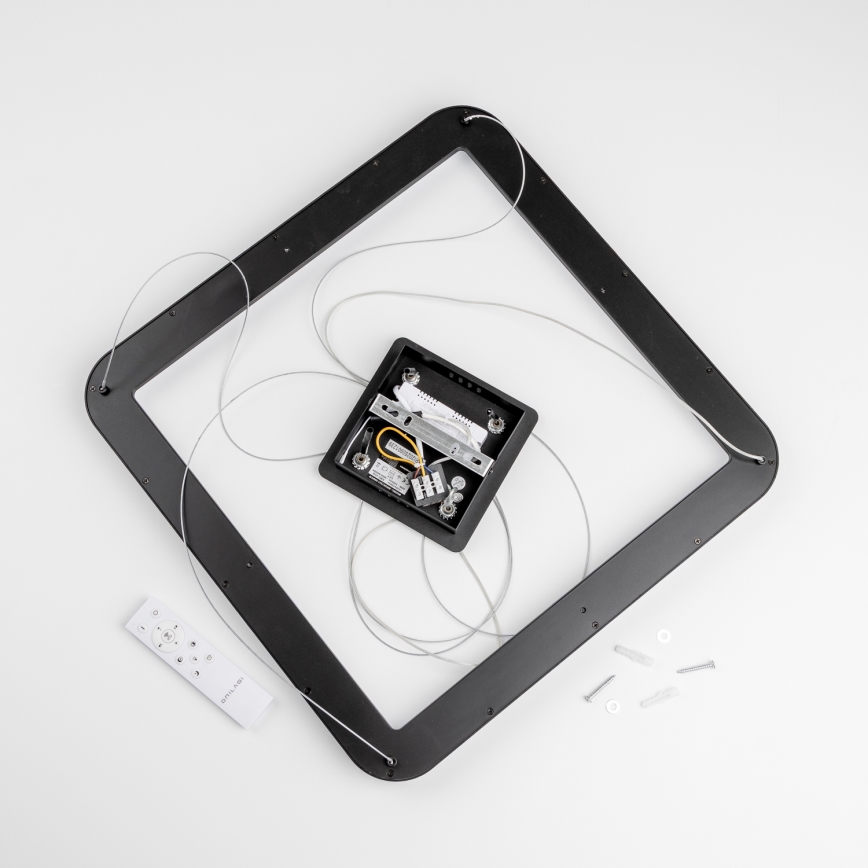 Brilagi - LED dæmpbar pendel på wire FALCON SLIM LED/50W/230V 3000-6500K 50x50 cm sort + fjernbetjening