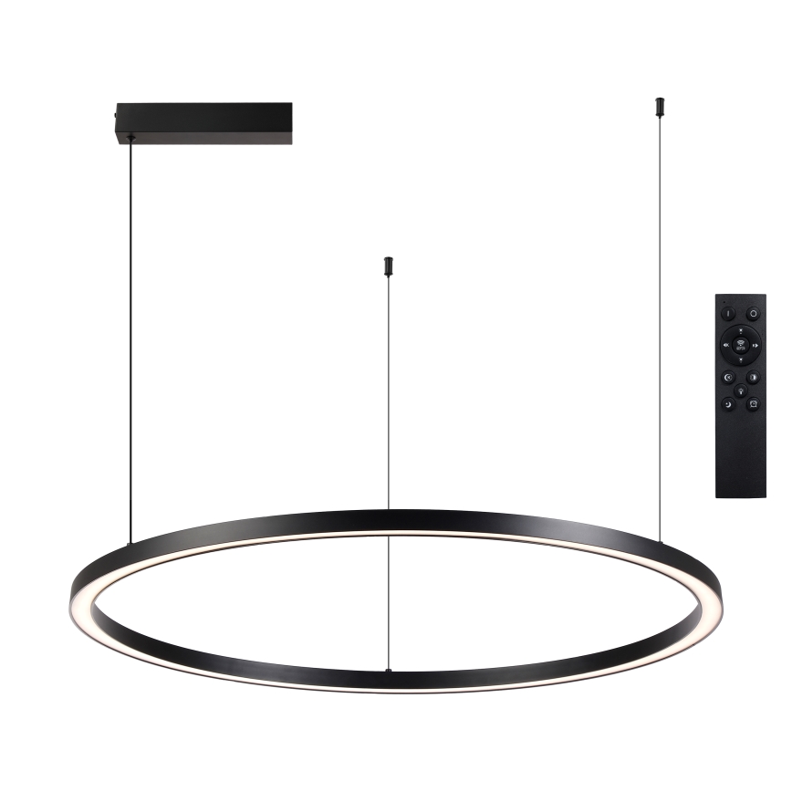 Brilagi - Dæmpbar LED-pendel på wire PORTOFINO LED/60W/230V 3000–6000K Ø 80 cm sort + fjernbetjening