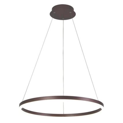 Brilagi - Dæmpbar LED-pendel på wire CIRCLE LED/42W/230V 3000-6500K Ø 60 cm brun + fjernbetjening