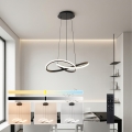Brilagi - LED dæmpbar pendel med wireophæng INFINITY LED/55W/230V 3000-6000K 50x50 cm sort + fjernbetjening