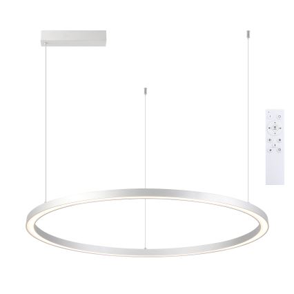 Brilagi - Dæmpbar LED-lysekrone med wireophæng PORTOFINO LED/60W/230V 3000-6000K Ø 80 cm sølv + fjernbetjening
