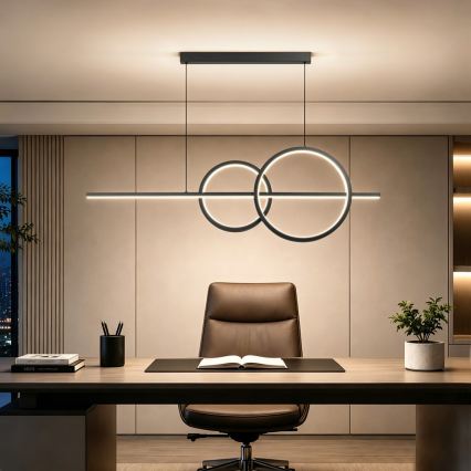 BRILAGI - LED-dæmpbar pendel på kabel SIGNATURE LED/53W/230V 3000-6000K 120 cm sort + fjernbetjening