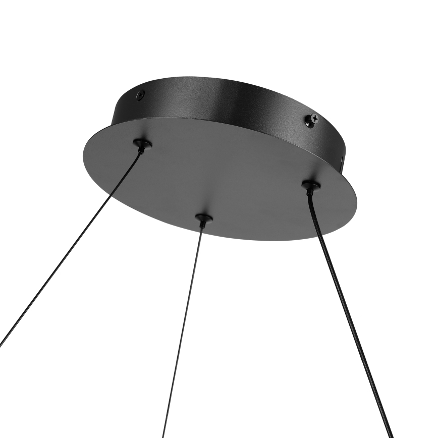 Brilagi - LED-dæmpbar pendel på wire TWISTER LED/48W/230V 3000–6000K Ø 50 cm sort + fjernbetjening