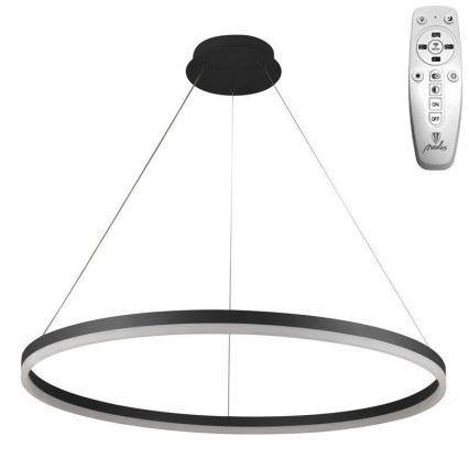 Brilagi - Dæmpbar LED-pendel på wire CIRCLE LED/55W/230V 3000-6500K Ø 80 cm sort + fjernbetjening