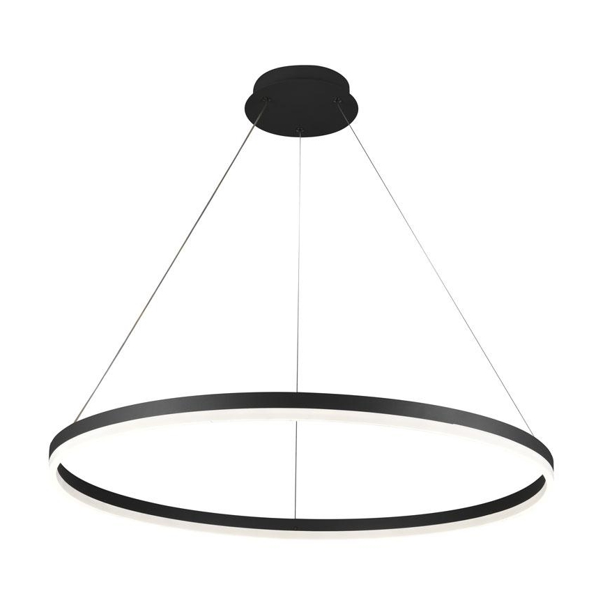 Brilagi - Dæmpbar LED-pendel på wire CIRCLE LED/55W/230V 3000-6500K Ø 80 cm sort + fjernbetjening