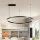Brilagi - LED dæmpbar pendel på kabel PORTOFINO LED/60W/230V 3000-6000K Ø 80 cm sort + fjernbetjening