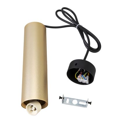 Brilagi - LED RGBW dæmpbar pendel på wire SELE 1xGU10/4,8W/230V 3000K sort/guld + fjernbetjening
