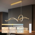 Brilagi - LED-dæmpbar pendel på kabel SIGNATURE LED/55W/230V 3000-6000K 120x23 cm guld + fjernbetjening