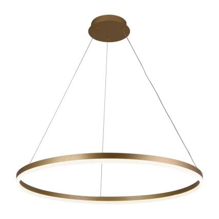 Brilagi - Dæmpbar LED-pendel med wire CIRCLE LED/55W/230V 3000-6500K Ø 80 cm guld + fjernbetjening
