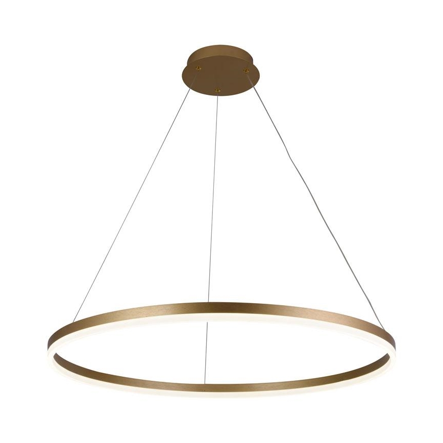 Brilagi - Dæmpbar LED-pendel med wire CIRCLE LED/55W/230V 3000-6500K Ø 80 cm guld + fjernbetjening
