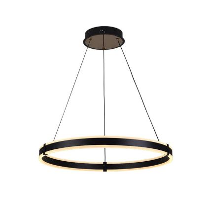 Brilagi - Dæmpbar LED-pendel på wire CIRCLE LED/85W/230V 3000-6500K Ø 60 cm sort/guld + fjernbetjening