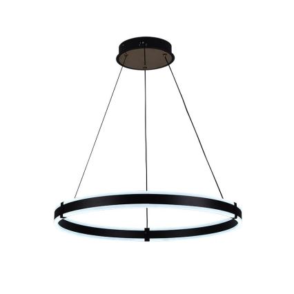 Brilagi - Dæmpbar LED-pendel på wire CIRCLE LED/85W/230V 3000-6500K Ø 60 cm sort/guld + fjernbetjening