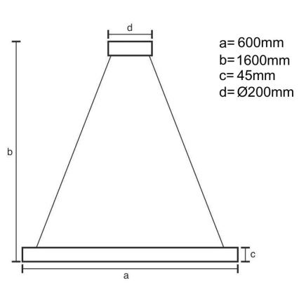 Brilagi - Dæmpbar LED-pendel på wire CIRCLE LED/85W/230V 3000-6500K Ø 60 cm sort/guld + fjernbetjening