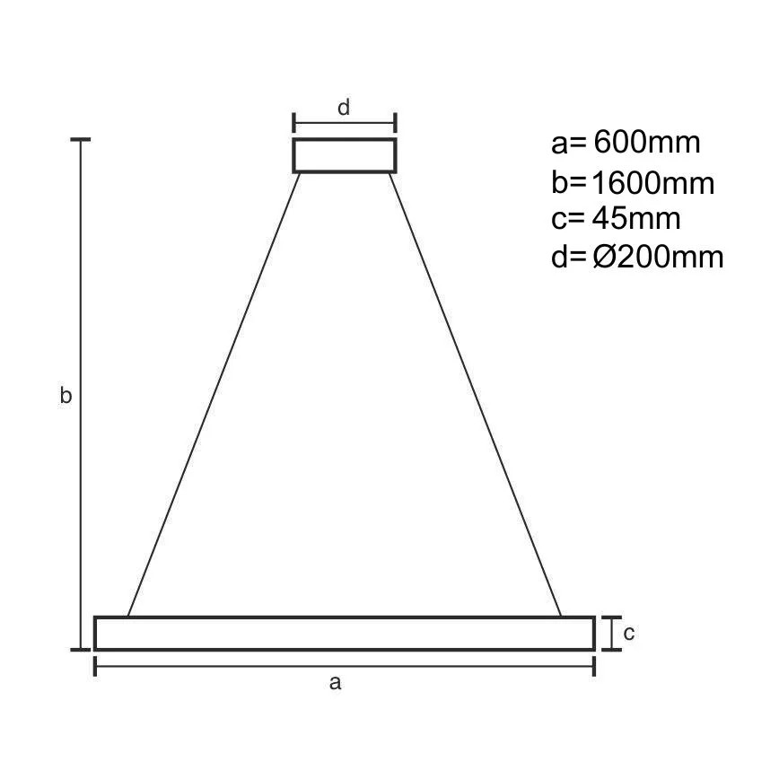 Brilagi - Dæmpbar LED-pendel på wire CIRCLE LED/85W/230V 3000-6500K Ø 60 cm sort/guld + fjernbetjening