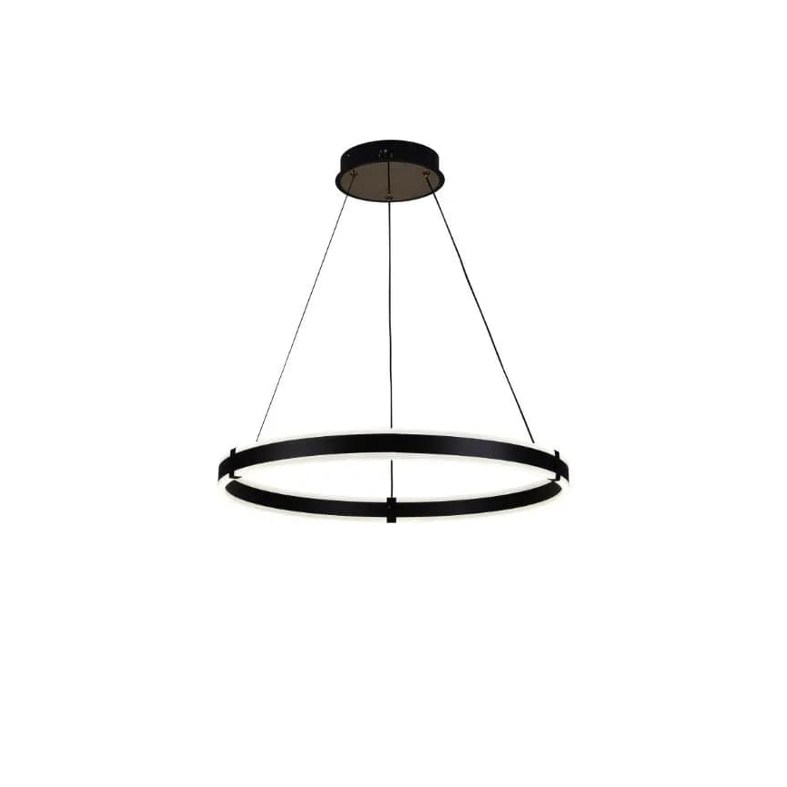 Brilagi - Dæmpbar LED-pendel CIRCLE LED/85W/230V 3000–6500K Ø 60 cm sort + fjernbetjening
