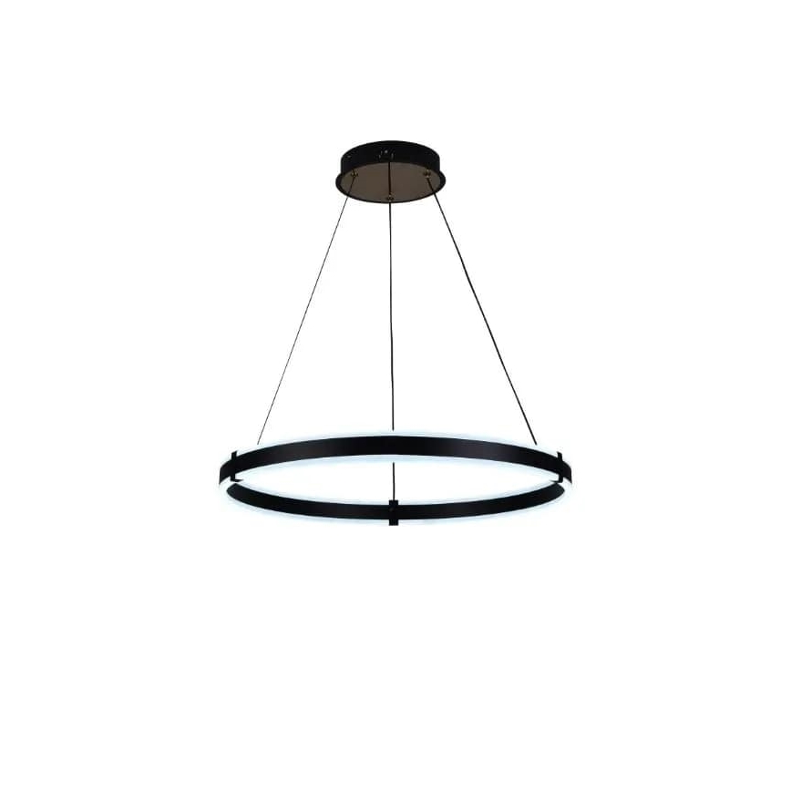 Brilagi - Dæmpbar LED-pendel CIRCLE LED/85W/230V 3000–6500K Ø 60 cm sort + fjernbetjening