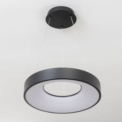 Brilagi - LED-dæmpbar pendel med wireophæng FALCON II LED/67W/230V 3000-6500K diameter 40 cm sort + fjernbetjening