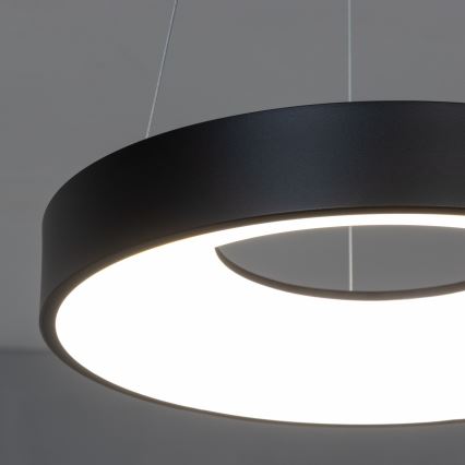 Brilagi - LED-dæmpbar pendel med wireophæng FALCON II LED/67W/230V 3000-6500K diameter 40 cm sort + fjernbetjening