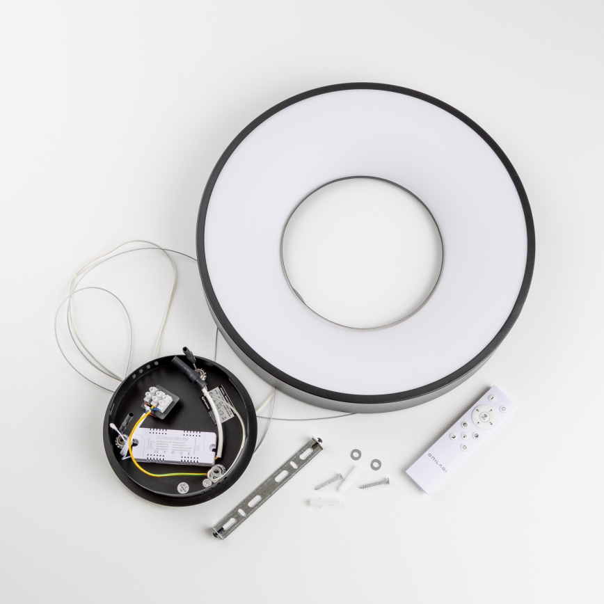 Brilagi - LED-dæmpbar pendel med wireophæng FALCON II LED/67W/230V 3000-6500K diameter 40 cm sort + fjernbetjening