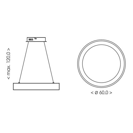 BRILAGI - LED Dæmpbar pendel på wire FALCON II LED/99W/230V 3000-6500K Ø 60 cm beige + fjernbetjening