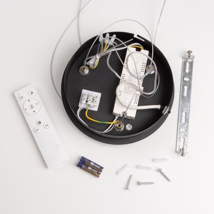 Brilagi - LED-dæmpbar pendel på wire FALCON LED/80W/230V 3000-6500K Ø 60 cm sort + fjernbetjening