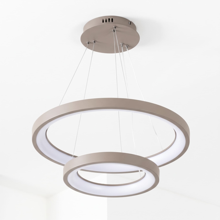 BRILAGI - Dæmpbar LED-pendel på wire FALCON SLIM LED/68W/230V 3000-6500K Ø 50 cm beige + fjernbetjening