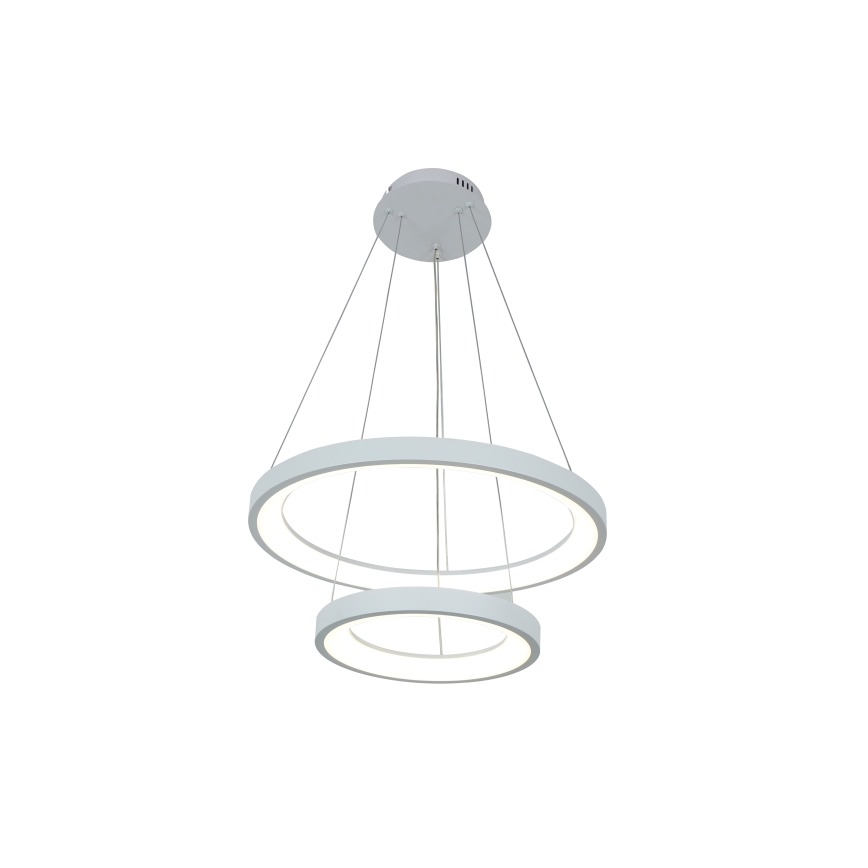 Brilagi - Dæmpbar LED-pendel med wireophæng FALCON SLIM LED/68W/230V 3000-6500K Ø 50 cm hvid + fjernbetjening