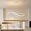 Brilagi - LED-dæmpbar pendel på wire INFINITY LED/80W/230V 3000-6000K 80x80 cm hvid + fjernbetjening