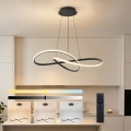 Brilagi - LED Dæmpbar pendel på wire INFINITY LED/80W/230V 3000-6000K 80x80 cm sort inkl. fjernbetjening