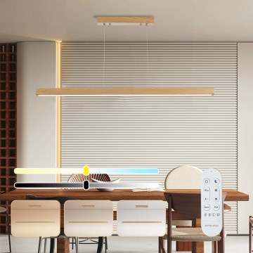 Brilagi - LED dæmpbar pendel på wire OAK SMART LED/30W/230V Wi-Fi Tuya eg + fjernbetjening