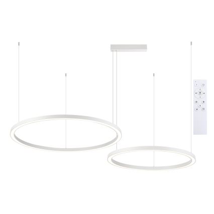 Brilagi - LED-dæmpbar lysekrone på wire PORTOFINO LED/98W/230V 3000-6000K hvid + fjernbetjening