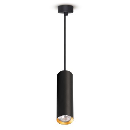Brilagi - LED RGBW dæmpbar pendel på wire SELE 1xGU10/4,8W/230V 3000K sort/guld + fjernbetjening