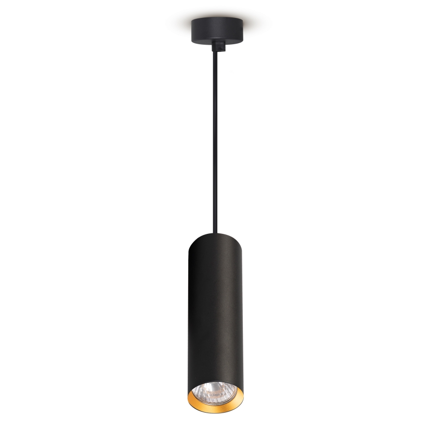 Brilagi - LED RGBW dæmpbar pendel på wire SELE 1xGU10/4,8W/230V 3000K sort/guld + fjernbetjening