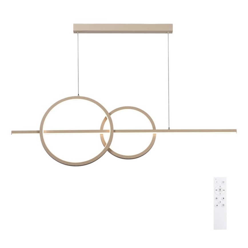 BRILAGI - Dæmpbar LED-pendel på wire SIGNATURE LED/53W/230V 3000-6000K 120 cm beige+ fjernbetjening
