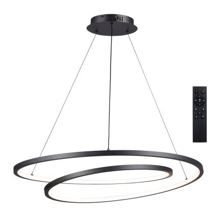 Brilagi - LED dæmpbar pendel på kabel TWISTER LED/105W/230V 3000-6000K Ø 100 cm sort + fjernbetjening