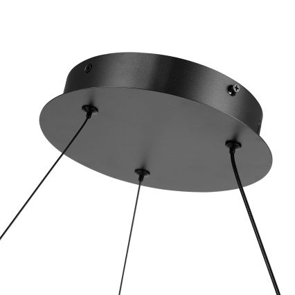 Brilagi - LED dæmpbar pendel på kabel TWISTER LED/105W/230V 3000-6000K Ø 100 cm sort + fjernbetjening